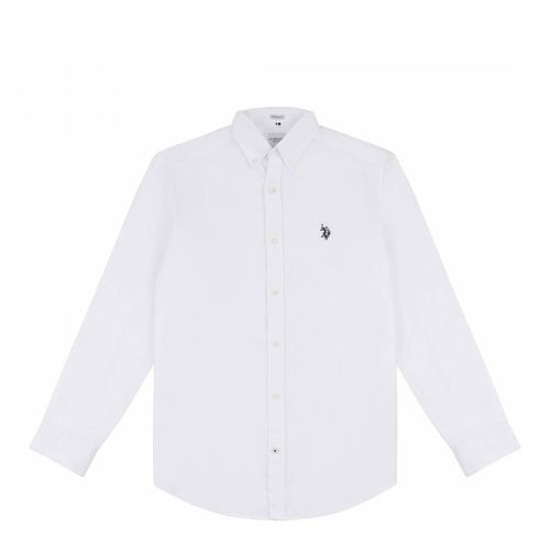 White Oxford Cotton Shirt - U.S. Polo Assn. - Modalova