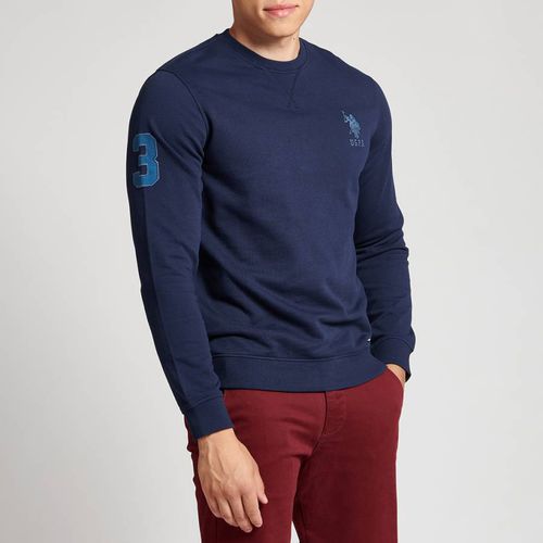 Navy Player Cotton Sweatshirt - U.S. Polo Assn. - Modalova