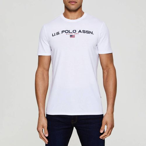 White Chest Logo Cotton T-Shirt - U.S. Polo Assn. - Modalova