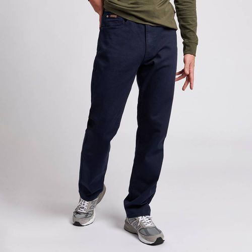 Navy Twill Stretch Cotton Trousers - U.S. Polo Assn. - Modalova