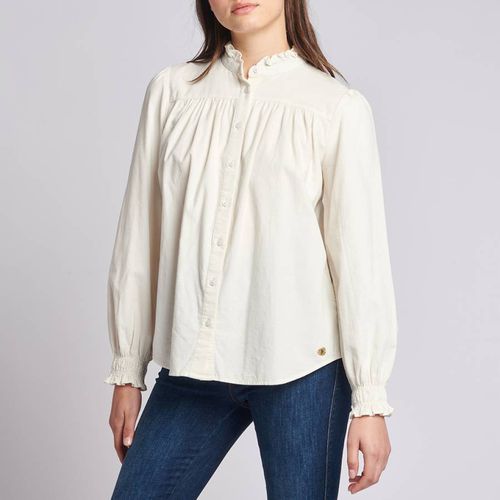 White Ruffle Cotton Shirt - U.S. Polo Assn. - Modalova