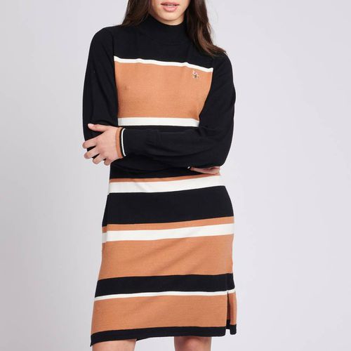 Black Striped Split Hem Dress - U.S. Polo Assn. - Modalova