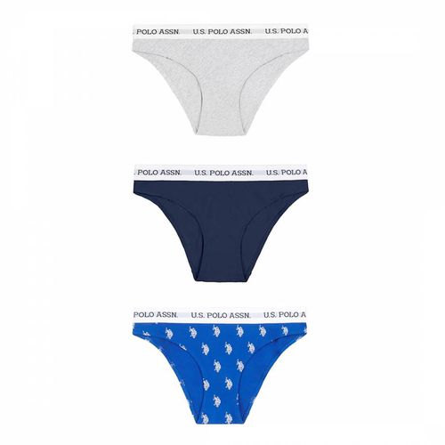 Blue 3 Pack Cotton Bikini Brief - U.S. Polo Assn. - Modalova