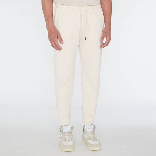 Ecru Drawstring Cotton Joggers - 7 For All Mankind - Modalova