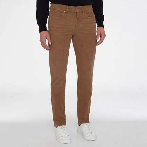Camel Slim Tapered Cotton Blend Trousers - 7 For All Mankind - Modalova