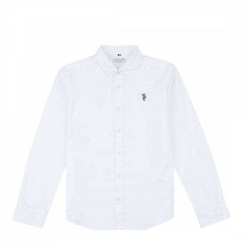 Boy's White Cotton Oxford Shirt - U.S. Polo Assn. - Modalova