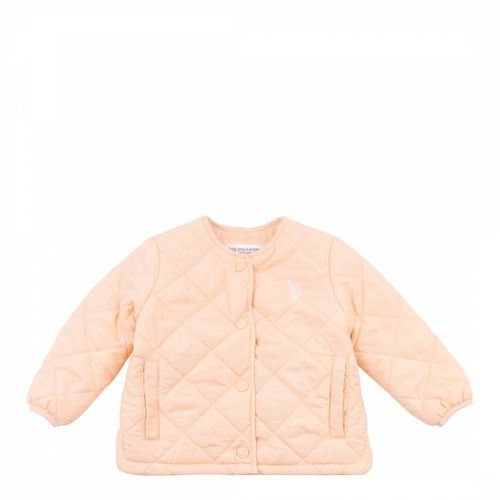 Baby Girl's Pink Quilted Coat - U.S. Polo Assn. - Modalova