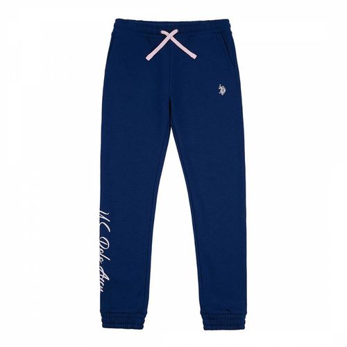 Younger Girl's Navy Slim Cotton Blend Joggers - U.S. Polo Assn. - Modalova