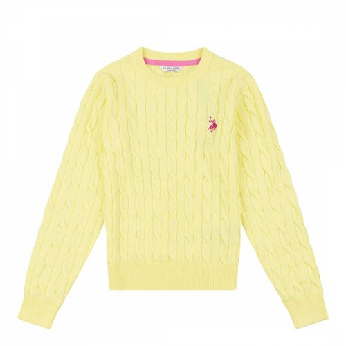 Teen Girl's Cable Knit Cotton Jumper - U.S. Polo Assn. - Modalova