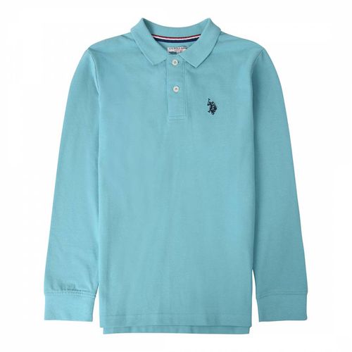 Boy's Long Sleeve Core Pique Cotton Polo Shirt - U.S. Polo Assn. - Modalova