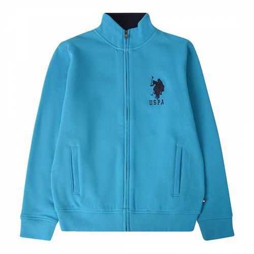Boy's Zipped Cotton Blend Sweatshirt - U.S. Polo Assn. - Modalova