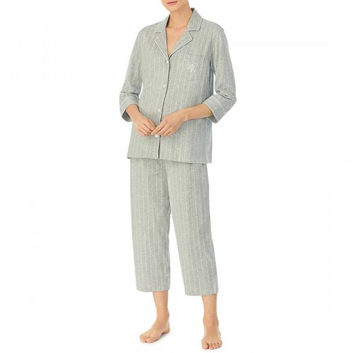 Grey Stripe Pyjama Set - Lauren Ralph Lauren - Modalova