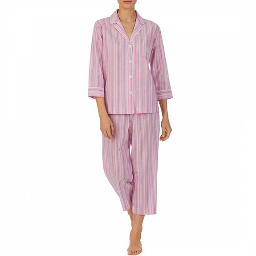 Pink Stripe Pyjama Set - Lauren Ralph Lauren - Modalova