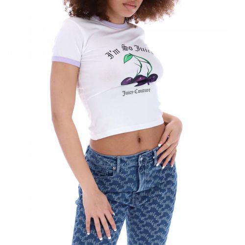 Fitted T-Shirt With Cherry Graphic - Juicy Couture - Modalova