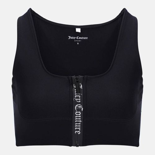 Black High Shine Zip Bralette - Juicy Couture - Modalova