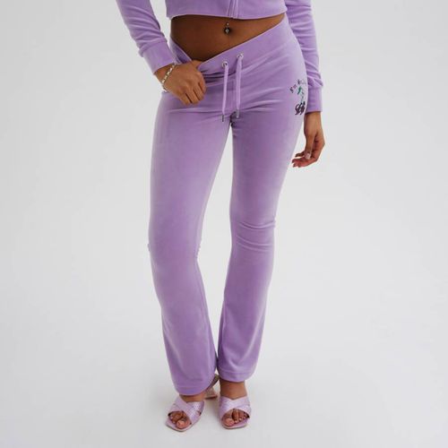 Lilac Velour Graphic Trackpant - Juicy Couture - Modalova