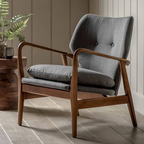 Creww Armchair Dark Grey Linen - Gallery Living - Modalova