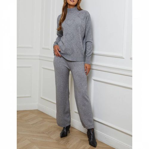 Grey Cashmere Blend Lounge Set - SOFT CASHMERE - Modalova