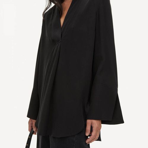 Black Flaiy Silk Blend Blouse - By Malene Birger - Modalova