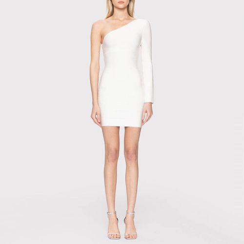 White Asymmetrical Mini Dress - Herve Leger - Modalova