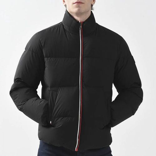 Black Hilfiger Funnel Neck Coat - Tommy Hilfiger - Modalova