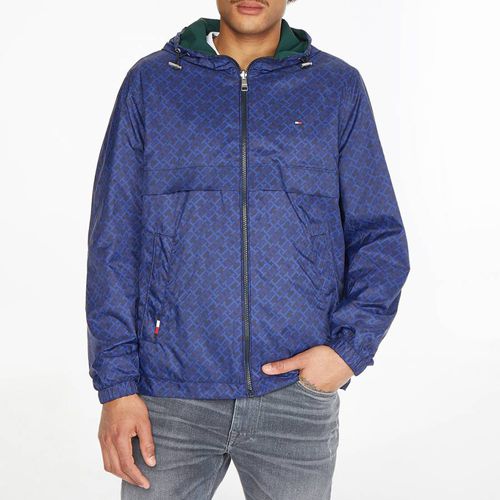 Royal Blue Monogram Hooded Jacket - Tommy Hilfiger - Modalova