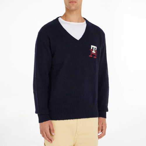 Navy Brushed Wool Jumper - Tommy Hilfiger - Modalova