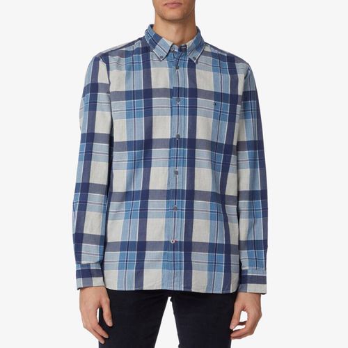 Flannel Oxford Check Cotton Shirt - Tommy Hilfiger - Modalova