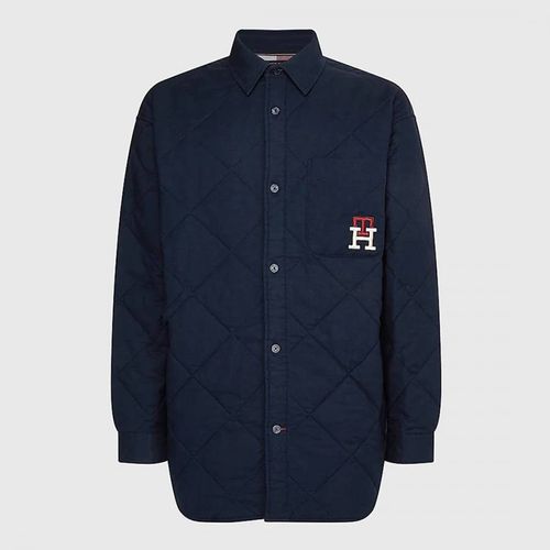 Navy Quilted Cotton Overshirt - Tommy Hilfiger - Modalova