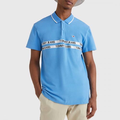 Blue Chest Tape Cotton Polo Shirt - Tommy Hilfiger - Modalova