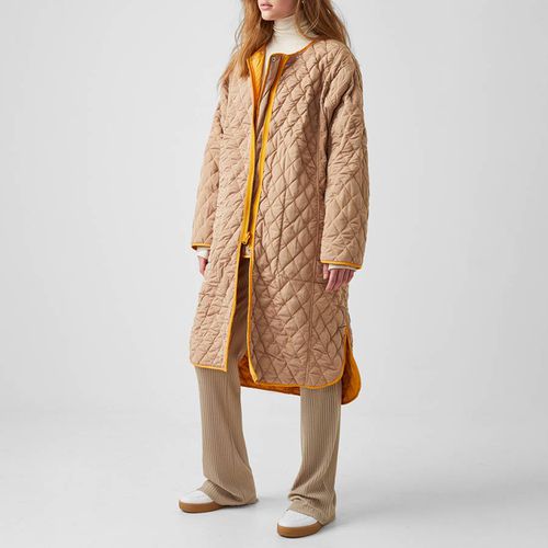 Camel/Yellow Aris Quilted Coat - French Connection - Modalova