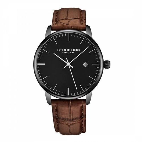 Men's Quartz Black Date Watch 40mm - Stuhrling - Modalova