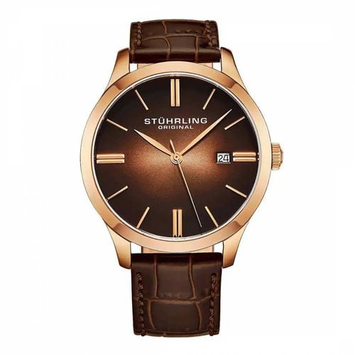 Men's Alloy Rose Tone Watch 42mm - Stuhrling - Modalova