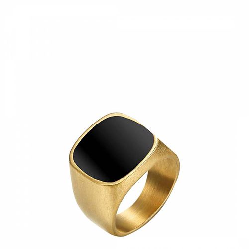 K Matte Gold Onyx Square Ring - Stephen Oliver - Modalova