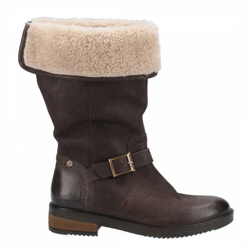 Brown Bonnie Leather Mid Boots - Hush Puppies - Modalova