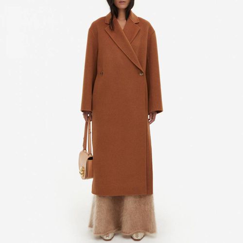 Brown Ayvian Wool Longline Coat - By Malene Birger - Modalova