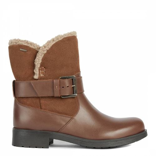 Brown Suede Rawelle Ankle Boot - Geox - Modalova