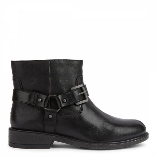 Black Leather Catria Ankle Boot - Geox - Modalova