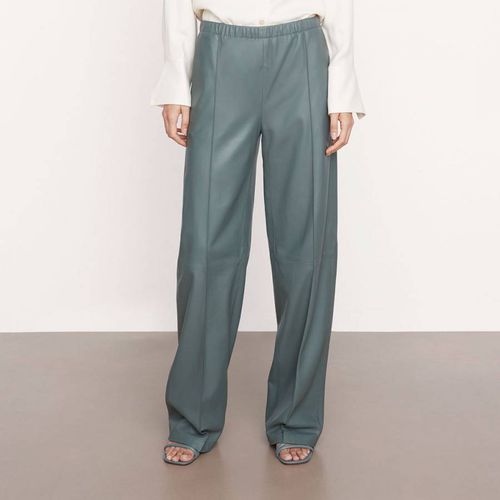 Sage Leather Wide Leg Trousers - Vince - Modalova