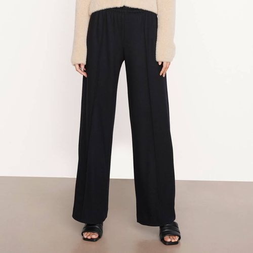 Black Wide Leg Wool Trousers - Vince - Modalova