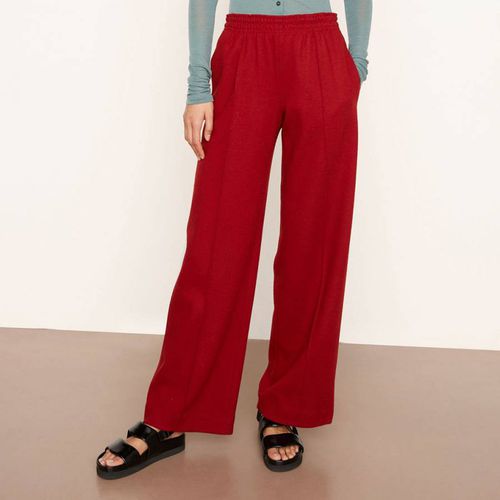 Red Wide Leg Wool Trousers - Vince - Modalova