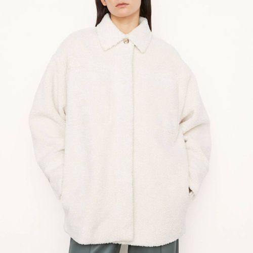 White Sherpa Shirt Jacket - Vince - Modalova