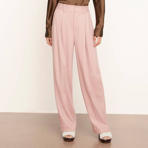 Pink Wool Blend Pleated Trousers - Vince - Modalova
