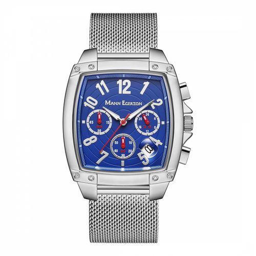 Men's Limited Edition Watch In Steel Blue - Mann Egerton - Modalova