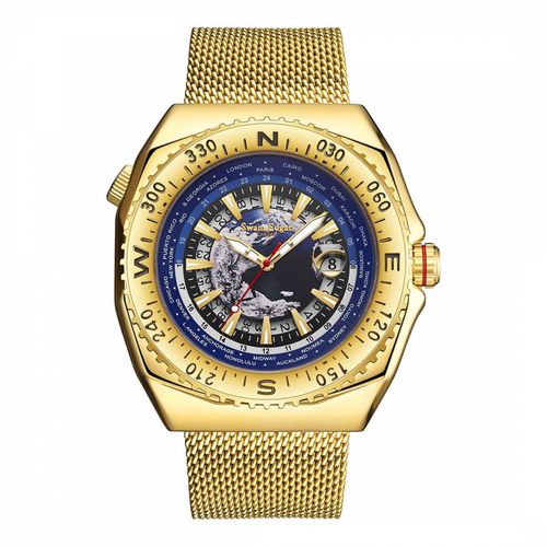 Men's Limited Edition Swan & Edgar Hand Assembled World Compass Automatic Gold - Swan & Edgar - Modalova