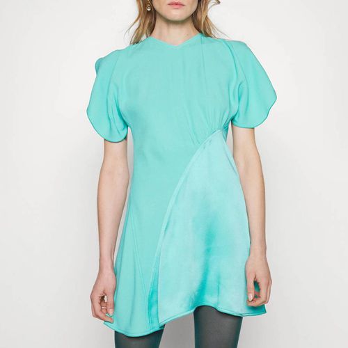 Turquoise Cap Sleeve Mini Dress - Victoria Beckham - Modalova