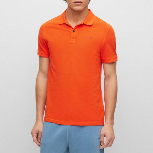 Orange Prime Cotton Polo Shirt - BOSS - Modalova