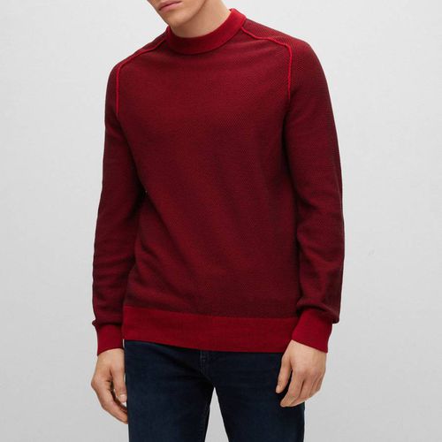 Red Akopak Cotton Blend Sweatshirt - BOSS - Modalova