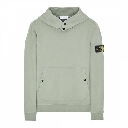 Sage Button Fleece Hoodie - Stone Island - Modalova