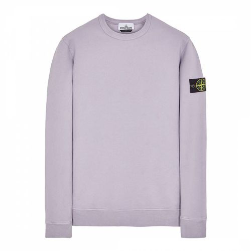 Lilac Brushed Cotton Fleece Sweatshirt - Stone Island - Modalova